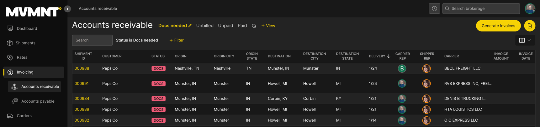 Generate Batch Invoices